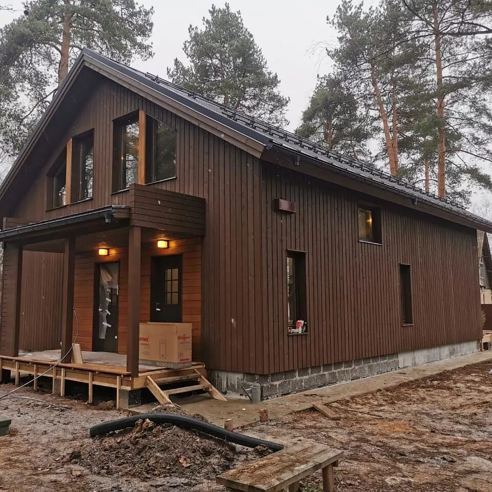 Каркасные дома фото готовых домов снаружи Каркасный дом из бруса - CormanStroy.ru