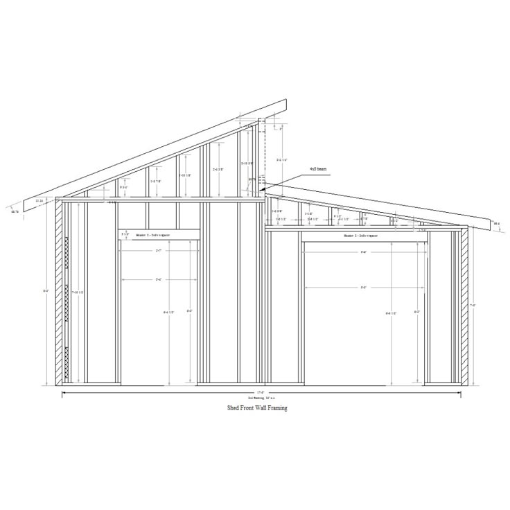 Каркасные дома односкатные проекты бесплатно чертеж clerestory wall Wood shed plans, Shed plans, Building a shed