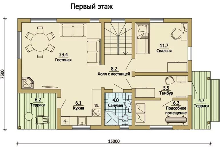 Каркасные дома планировки проекты Проект дома из блоков Руна заказать в Москве