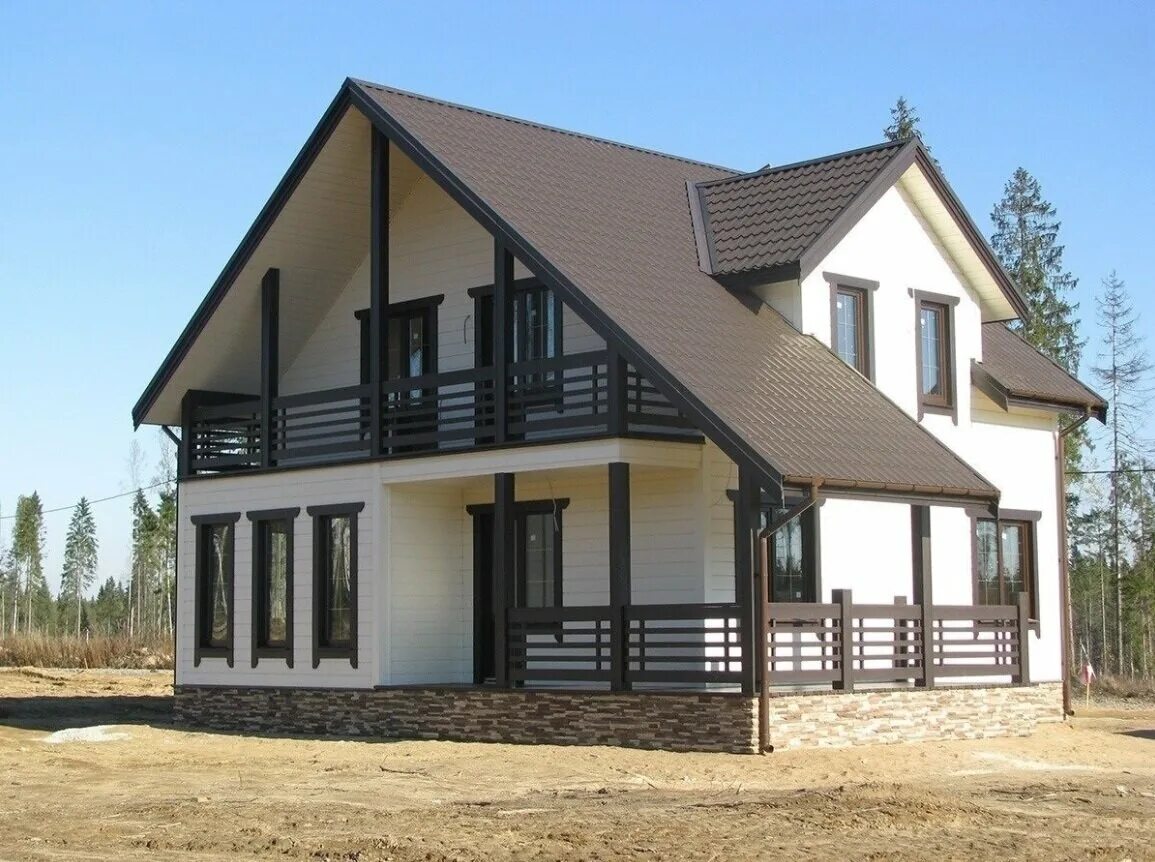 Каркасные дома под ключ фото готовых Строительство домов из газобетона в Валуе: 86 строителей с отзывами и ценами на 