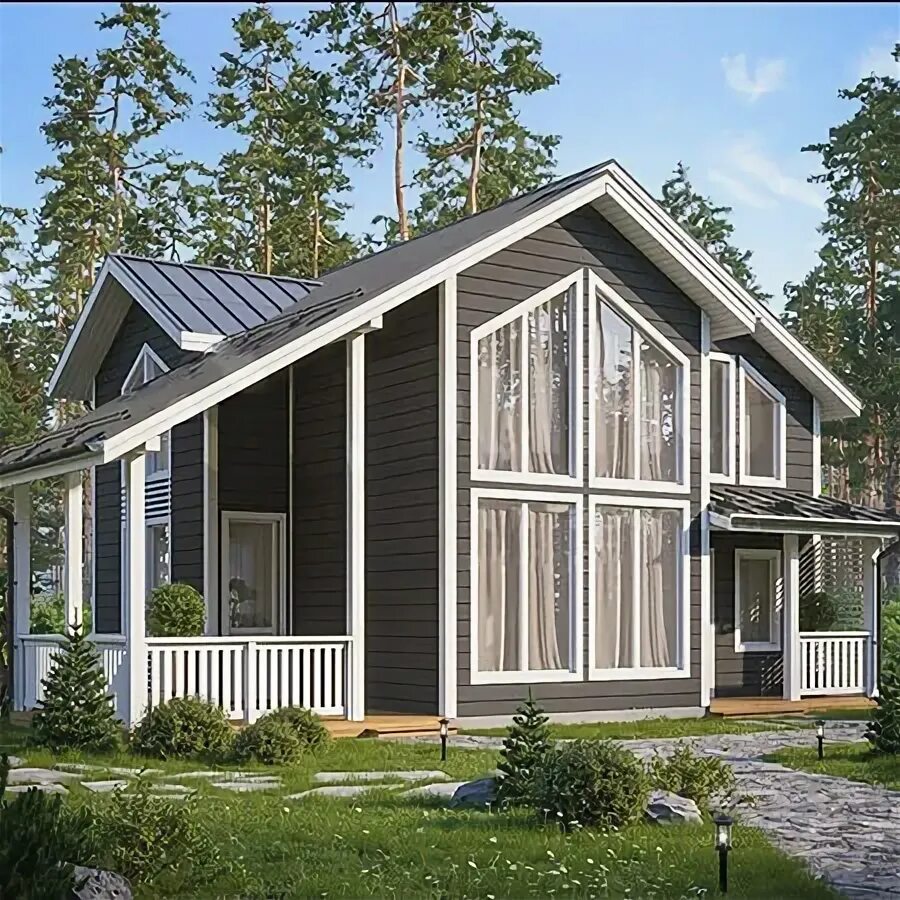 Каркасные дома проекты фото готовых домов Стандарт, summer house construction, Россия, Выборг, улица Кривоносова, 13 - Yan