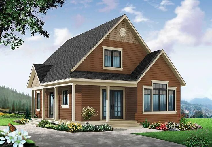 Каркасные дома с мансардой проекты фото Plan 22356DR: Cottage House Plan With Expansion Casas campestres, Casas, Casas c