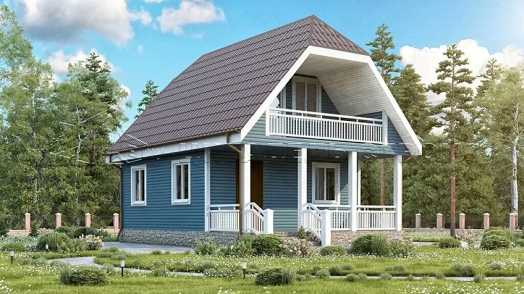 Каркасные дома с мансардой проекты фото Лесстрой, строительство дачных домов и коттеджей, 78, д. Дудкино, СНТ Дары Приро