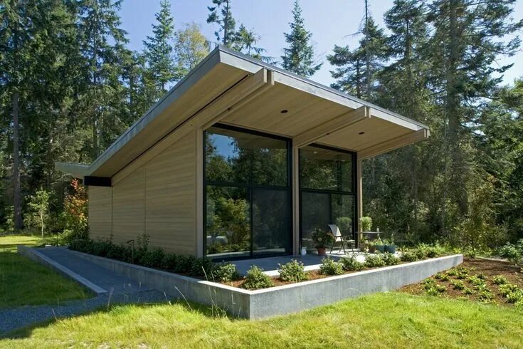 Каркасные дома с односкатной крышей фото Оформление скромного фасада Beautiful small homes, Modern nature house, House in