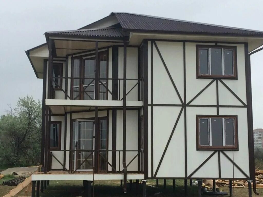 Каркасные дома в ростове цена фото Пристроить веранду к дачному дому в Заокском: 119 строителей с отзывами и ценами