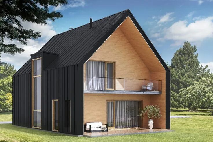 Каркасные дома в туле фото PALIY-architect House cladding, Modern barn house, House design