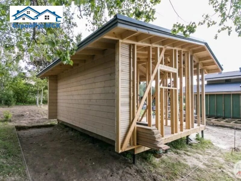 Каркасные хозблоки проекты фото Строительство хозблоков - Строй Рус МСК