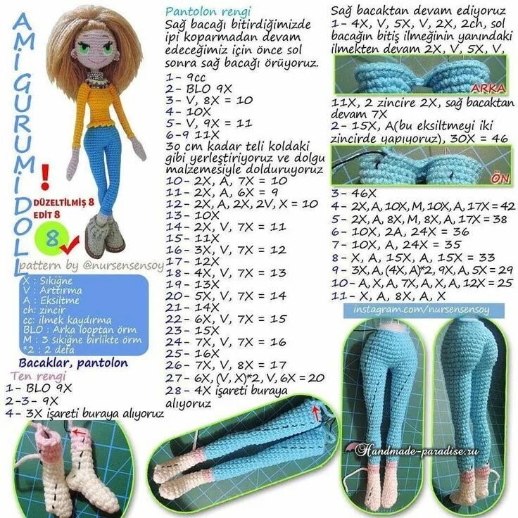 Каркасные куклы крючком схемы и описание амигуруми Redirecting Crochet dolls, Knitted dolls, Crochet amigurumi