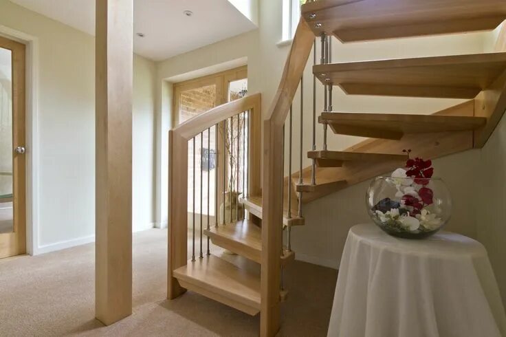 Каркасные лестницы на второй этаж фото Open Staircase Design - Tadley, Hampshire - Timber Stair Systems Stairs design, 