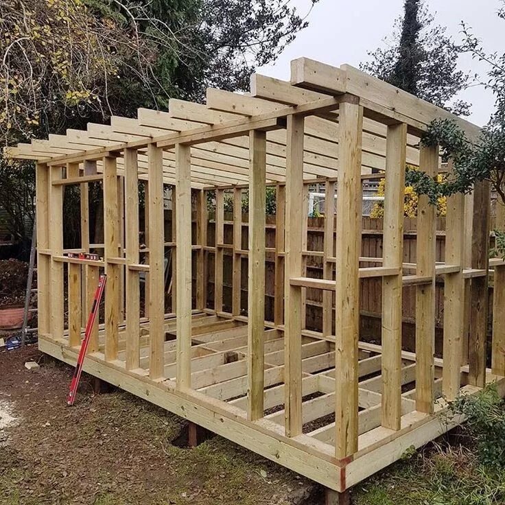 Каркасные сараи проекты фото и цены The bones of latest workshop project. This is a great little build to be working