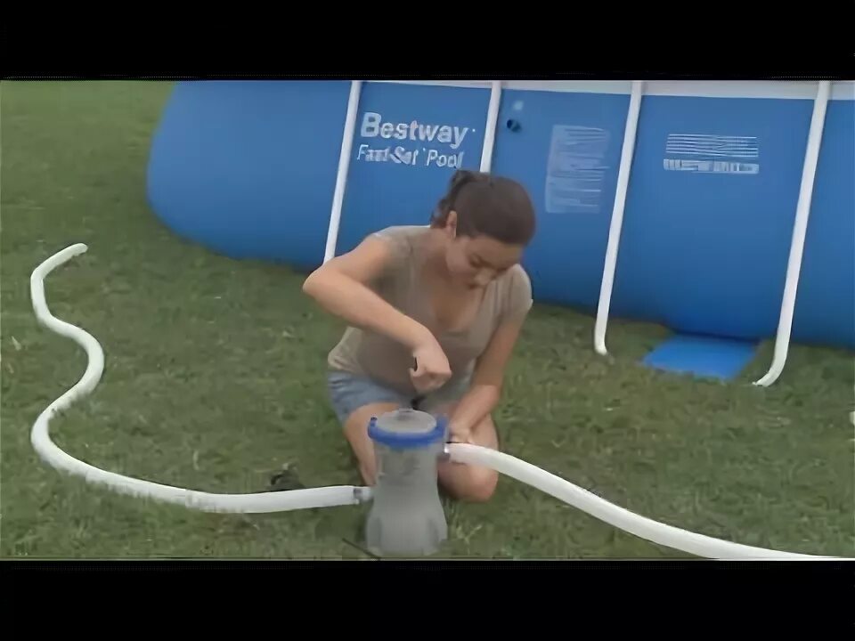 Каркасный бассейн подключение насоса bestway Водный фильтр со стандартной скоростью потока Bestway - YouTube