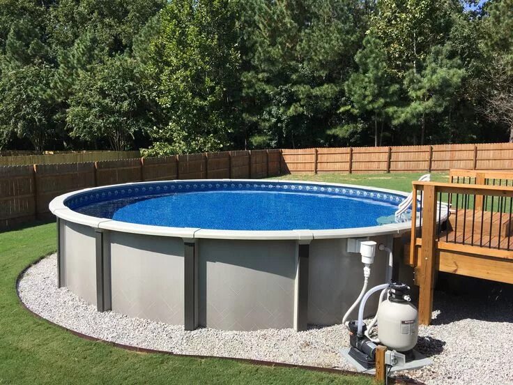Каркасный бассейн в земле фото Above-Ground Swimming Pools - Designs, Shapes and Sizes #swimmingpool Above grou