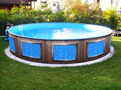Каркасный бассейн в земле фото Купить пленки для бассейнов pool-design.eu Verkleidung Pool * Aufkleber Außenwan