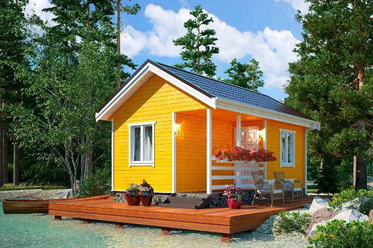 Каркасный дачный дом фото Проект дома Ока 6x4 - цена от 978000 руб: фото, характеристики, строительство по