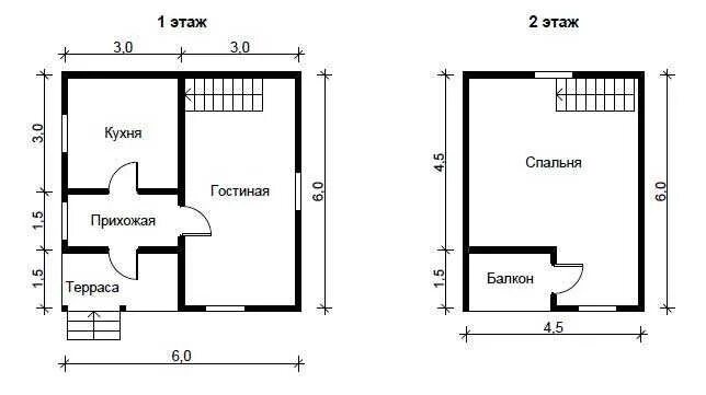 Каркасный дом 6х6 проект с чертежами Проекты каркасного дома 6 на 8 метра - что учесть при строительстве