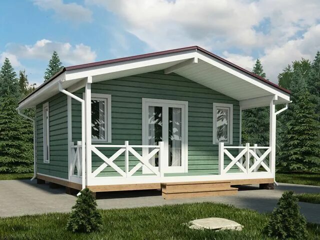 Каркасный дом дешевый вариант Бригитта --- каркасный финский домик за 640000 рублей Летние домики, Дом, Домики