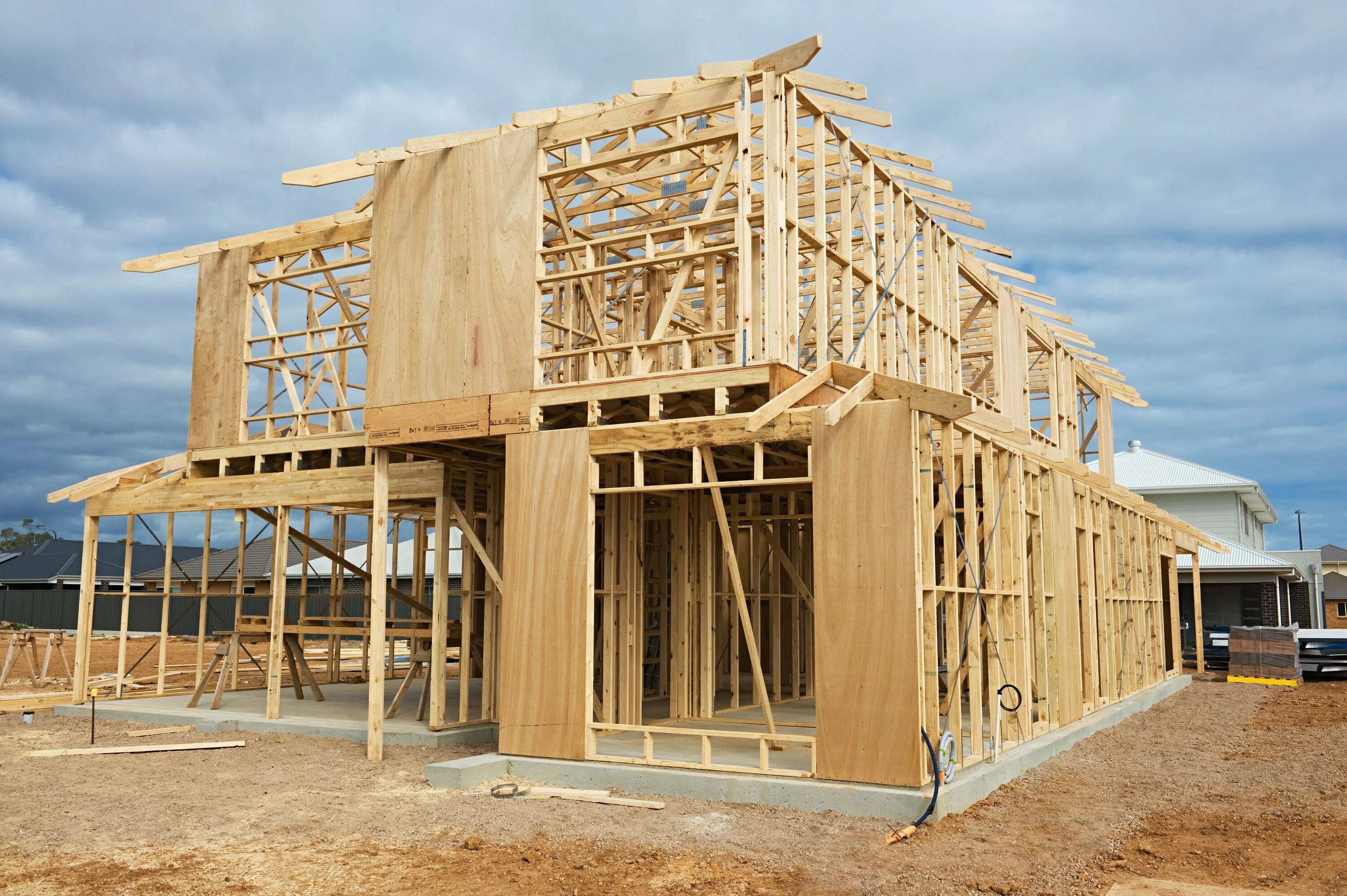 Каркасный дом как выглядит Building homes
