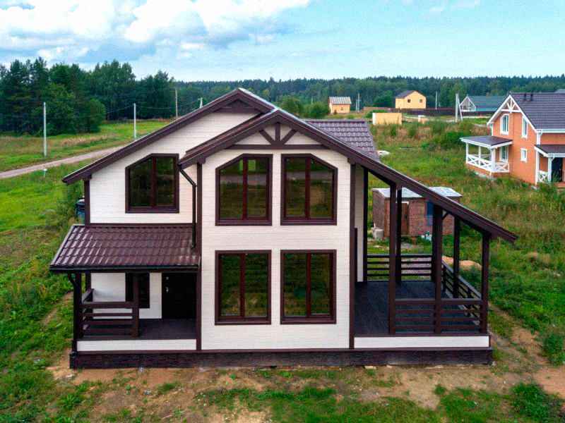 Каркасный дом под ключ фото Каркасные дома в Сколково: 120 строителей с отзывами и ценами на Яндекс Услугах.