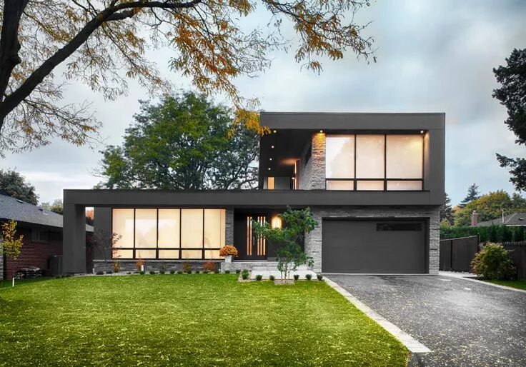 Каркасный дом в стиле лофт Midcentury Modern By Urban Development Modern exterior, Modern architecture, Mid