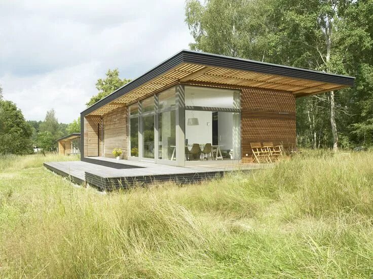 Каркасный дом в стиле лофт PIU 65 Tiny house exterior, House design, Architecture house