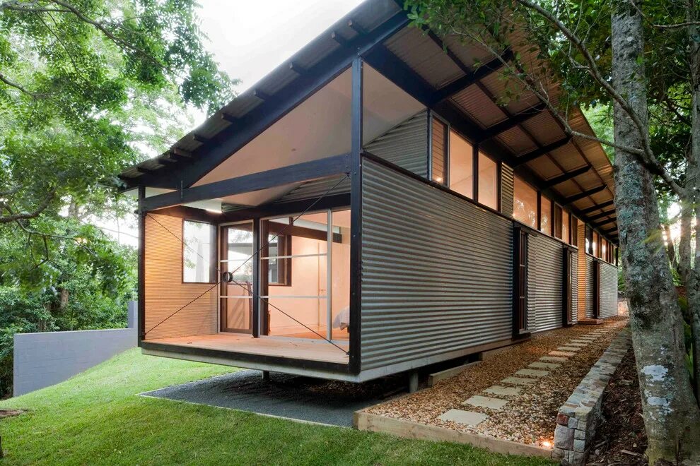 Каркасный дом в стиле лофт Foxground House - Лофт - Фасад дома - Сидней - от эксперта Louise Nettleton Arch