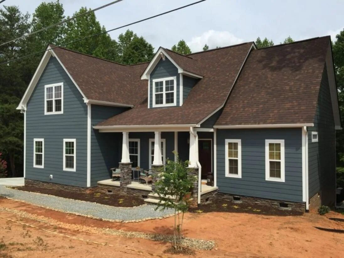 Каркасный дом варианты покраски Exterior Paint Colors for House with Brown Roof