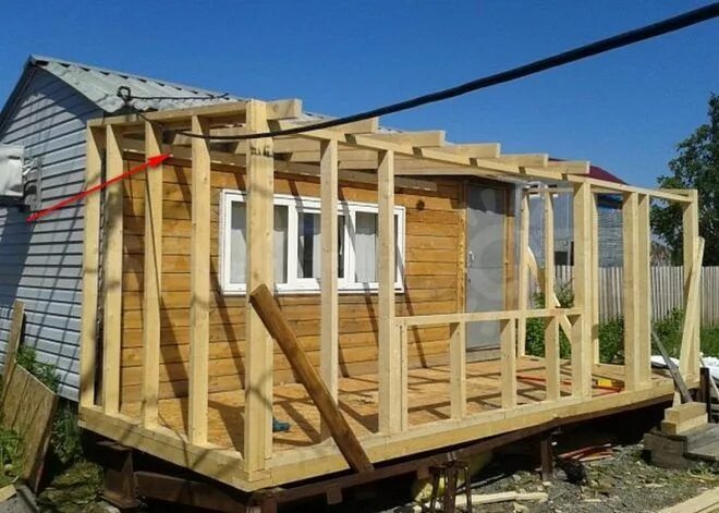 Каркасный пристрой к деревянному дому фото Как сделать пристройку к деревянному дому своими руками Wood, Doma
