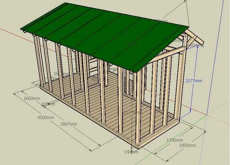 Каркасный сарай с баней 9 4 чертежи Проект и чертеж сарая 5х3м. Mini house, 3d design, Design