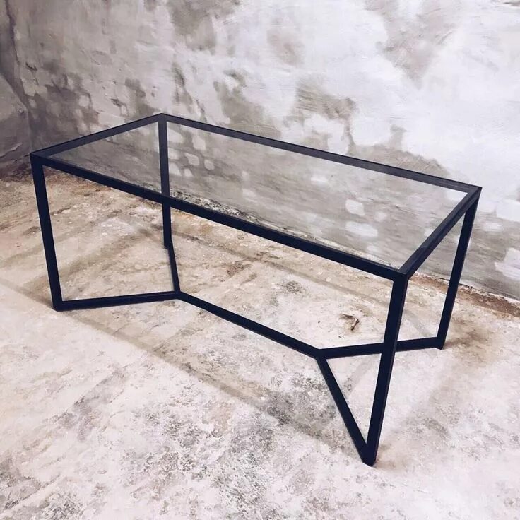 Каркасы столов металлические в стиле лофт Tower Solid Glass Top Dining Table By CosyWood Metal dining table, Glass dining 