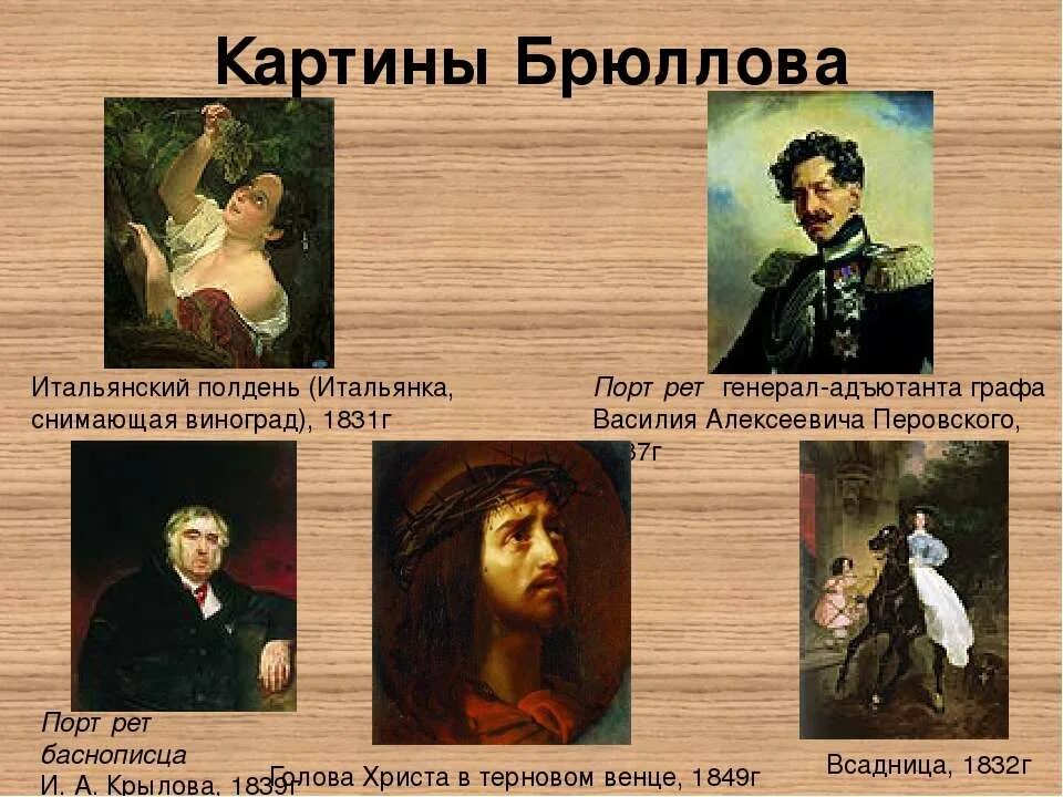 Карл брюллов картины с названиями фото Картины карла брюллова с названиями