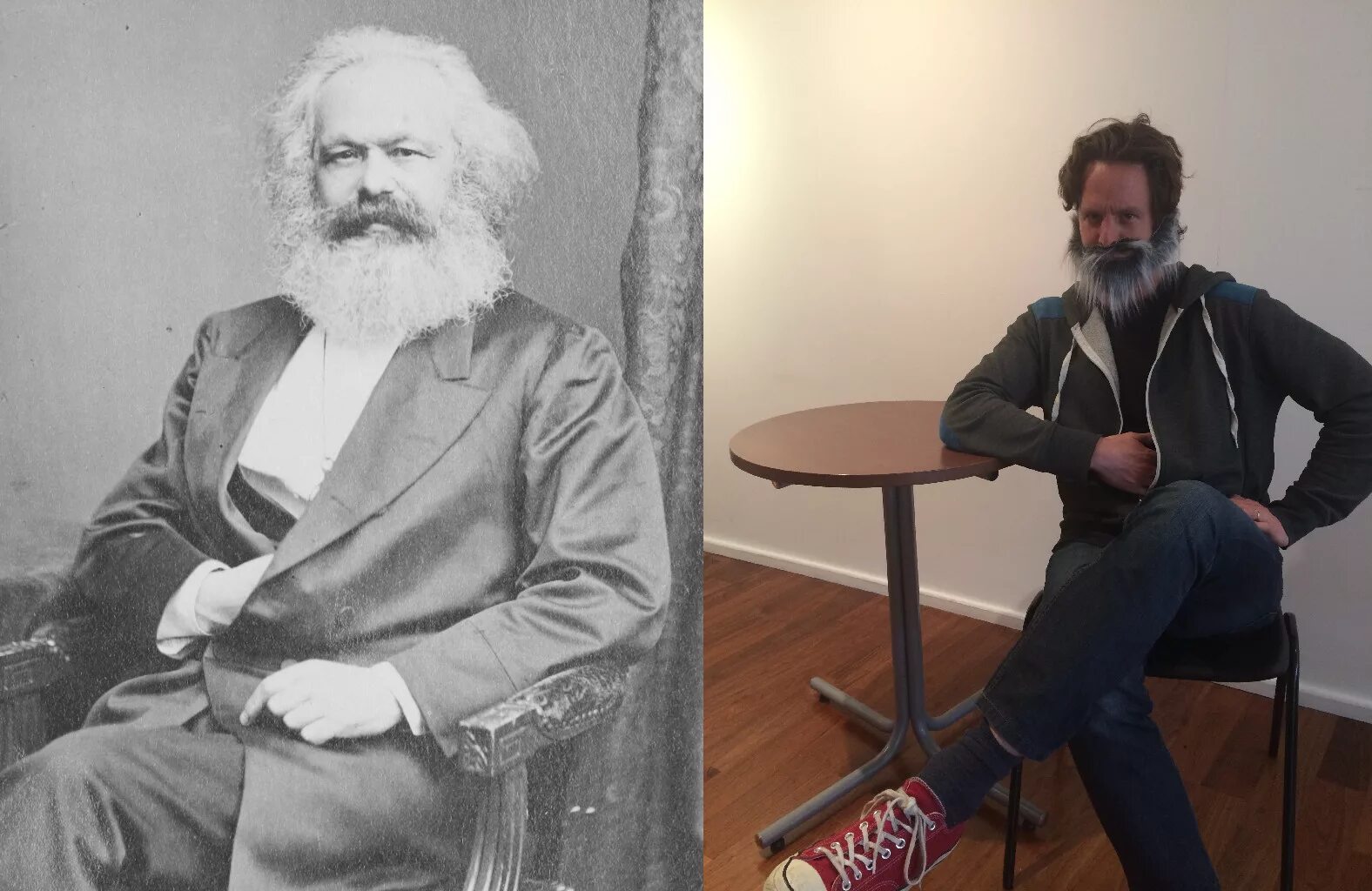 Карл маркс без бороды фото Photo of Karl Marx, John Jabez Edwin Mayall (1813-1901) vanGo’d by Bruno VanGoYo