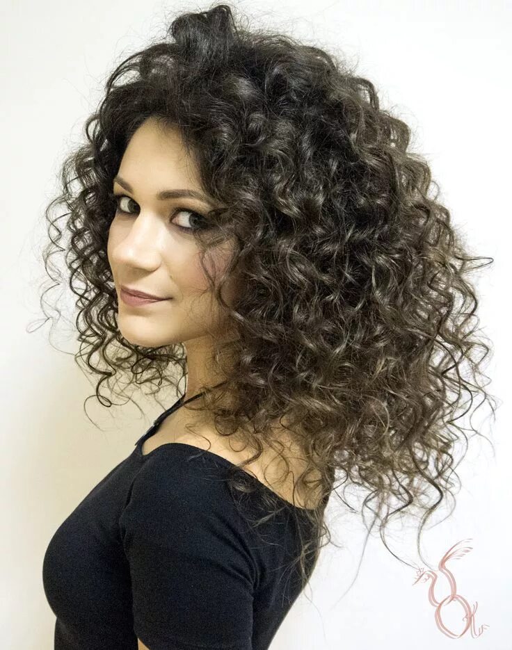 Карлинг фото на средние волосы Мелкие кудряшки Hair styles, Beauty, Long hair styles