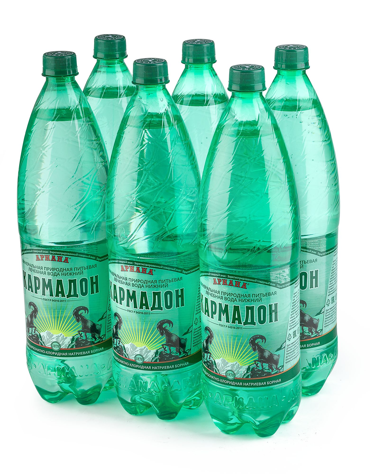 Кармадон вода фото Вода газированная Кармадон Ариана минеральная, 6 шт х 1,5 л - купить в интернет-