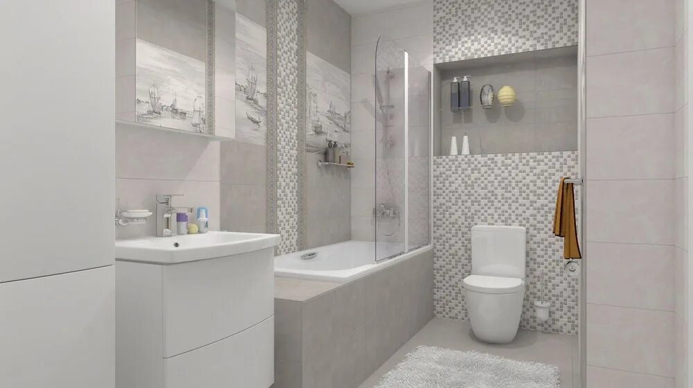 Карму керама марацци в интерьере ванной Коллекция бренда Kerama Marazzi: Город на воде Торговый Дом FLEXI