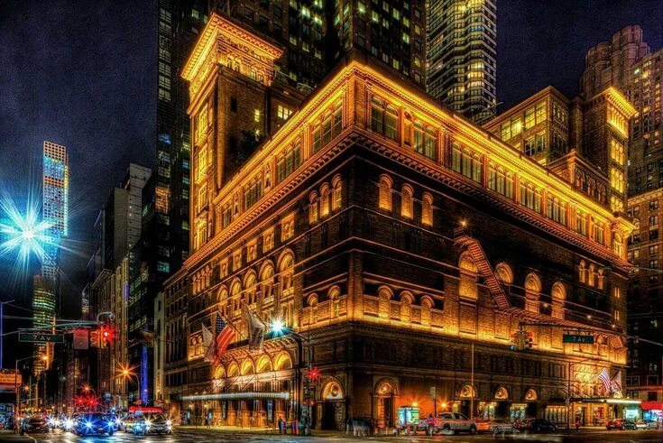 Карнеги холл в нью йорке фото Carnegie Hall at night. (Photo: July, 2015) New york architecture, Architecture 