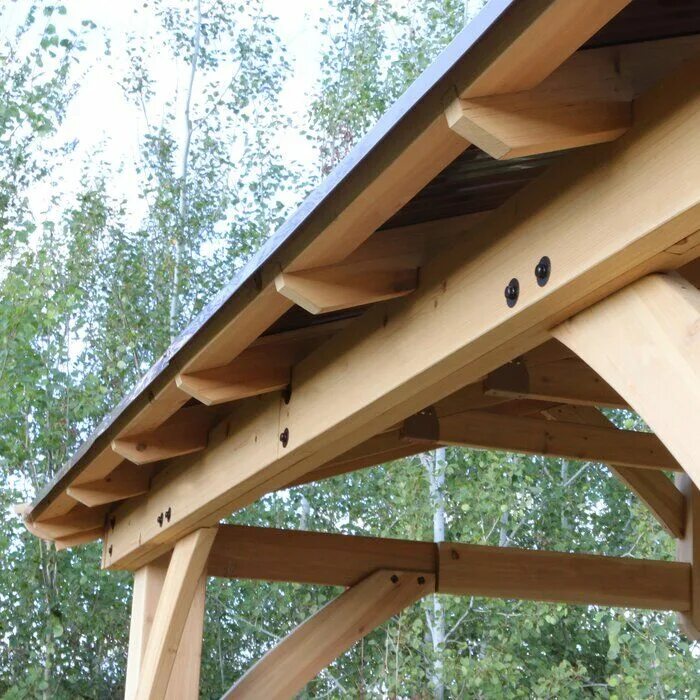 Карниз для беседки своими руками Cedar Carolina 13 Ft. W x 11 Ft. D Solid Wood Patio Gazebo in 2020 Patio gazebo,