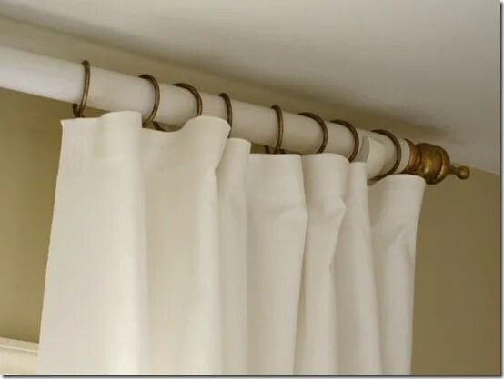 Карниз из пвх трубы своими руками фото Thrifty DIY Window treatmentideas and drapery rods Diy curtain rods, Diy curtain