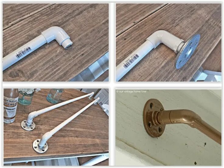 Карниз из пвх трубы своими руками фото Industrial Pipe Curtain Rod ... made from PVC pipe, flanges & spray paint ......