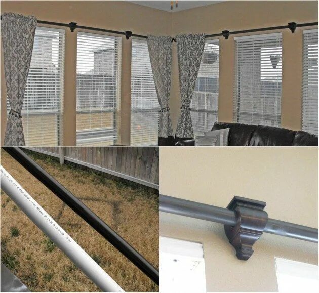 Карниз из пвх трубы своими руками фото Трубы ПВХ - не только трубы! Мебель из пвх, Трубы, Шторы своими руками