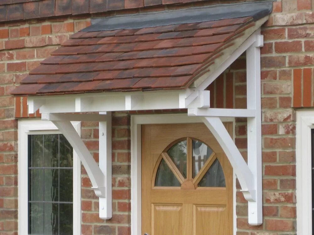 Карниз над крыльцом частного дома фото Front door canopy, traditional timber single sloping roof , Entrance Porch eBay 