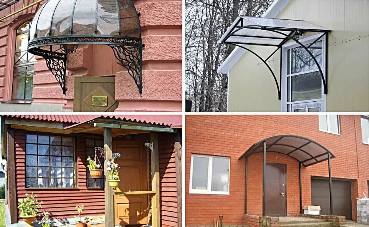 Карниз над крыльцом частного дома фото Козырёк над крыльцом - выбор конструкции и материала + способы монтажа