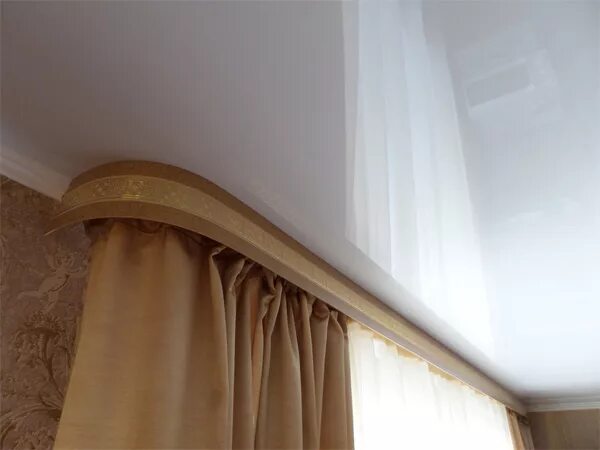Карниз с блендой на натяжном потолке фото Установка карнизов, Ниш Натяжные, подвесные потолки г. Миасс, Челябинск, Златоус