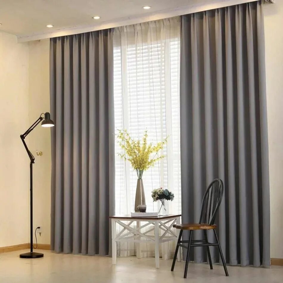 Карниз в гостиную современные фото Комплект штор LUSNUG ST-18 , 270х400см, Полиэстер купить по низкой цене с достав