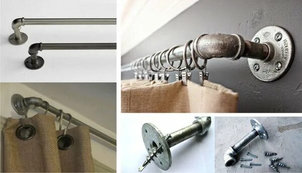 Карнизы для штор для стиля лофт Одинарный карниз в стиле LOFT - VstileRetro - мебель, аксессуары и освещение в с
