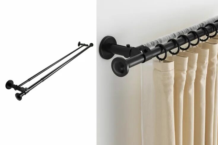 Карнизы для штор для зала фото Cortinas colgadas, Cortinas dobles, Cortinas