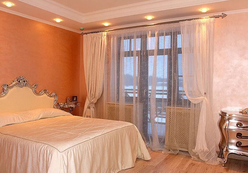 Карнизы для штор спальня фото Как выбрать карниз для штор в спальню: потолочный, полукруглый, фото в интерьере