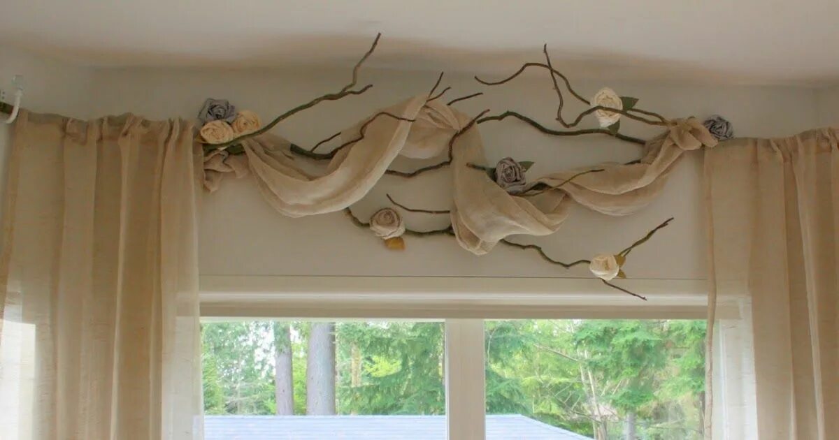 Карнизы для штор своими руками фото Cricket Nest Decor: Willow Branch Curtains Bedroom design diy, Diy curtain rods,