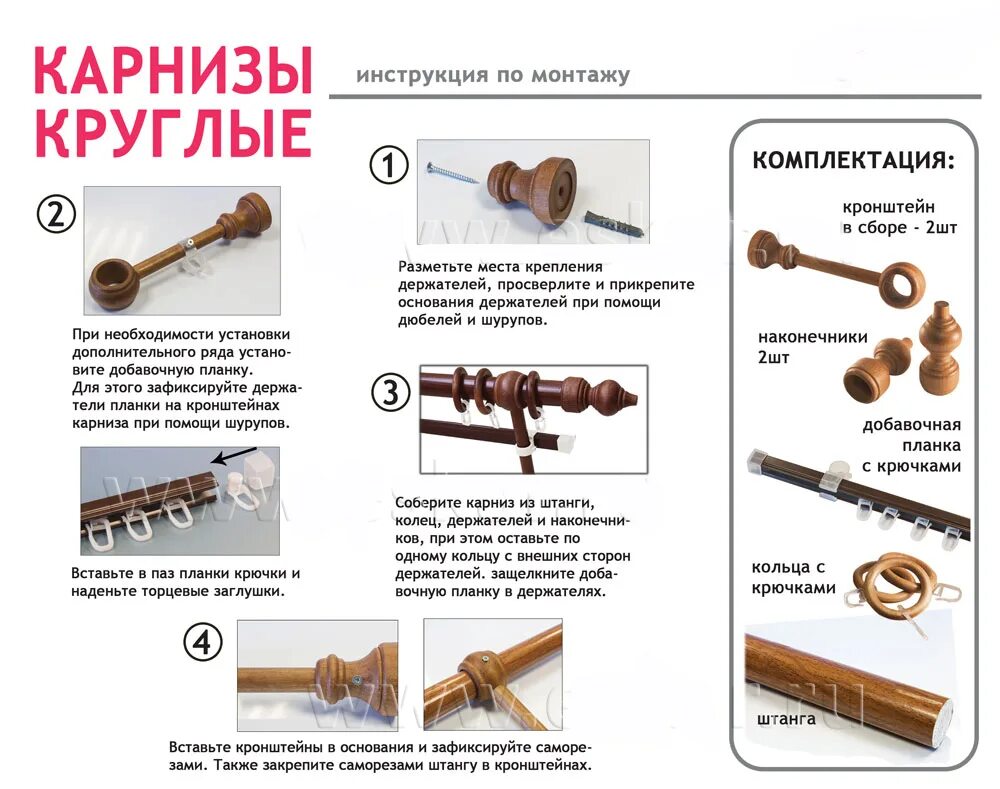 Карнизы для штор установка своими руками Монтаж - RIALTA