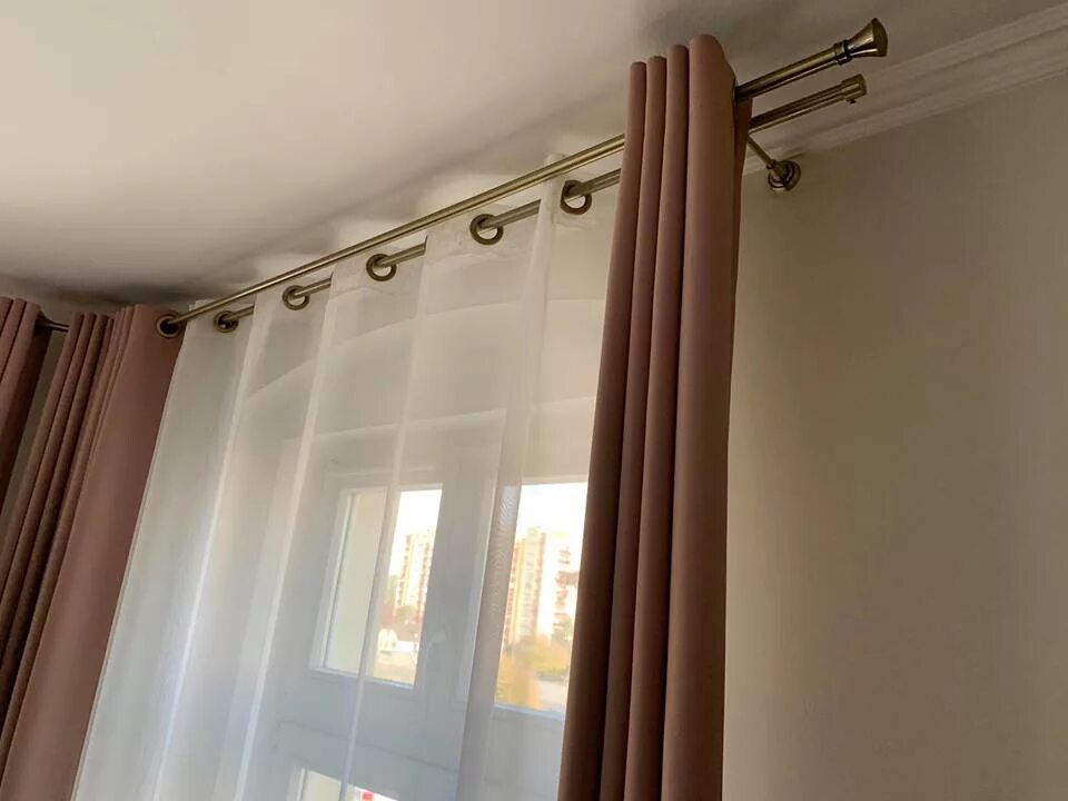 Карнизы гардины для штор фото Купить Карниз для штор металлический гладкий Kula 25/16-004-17 антик