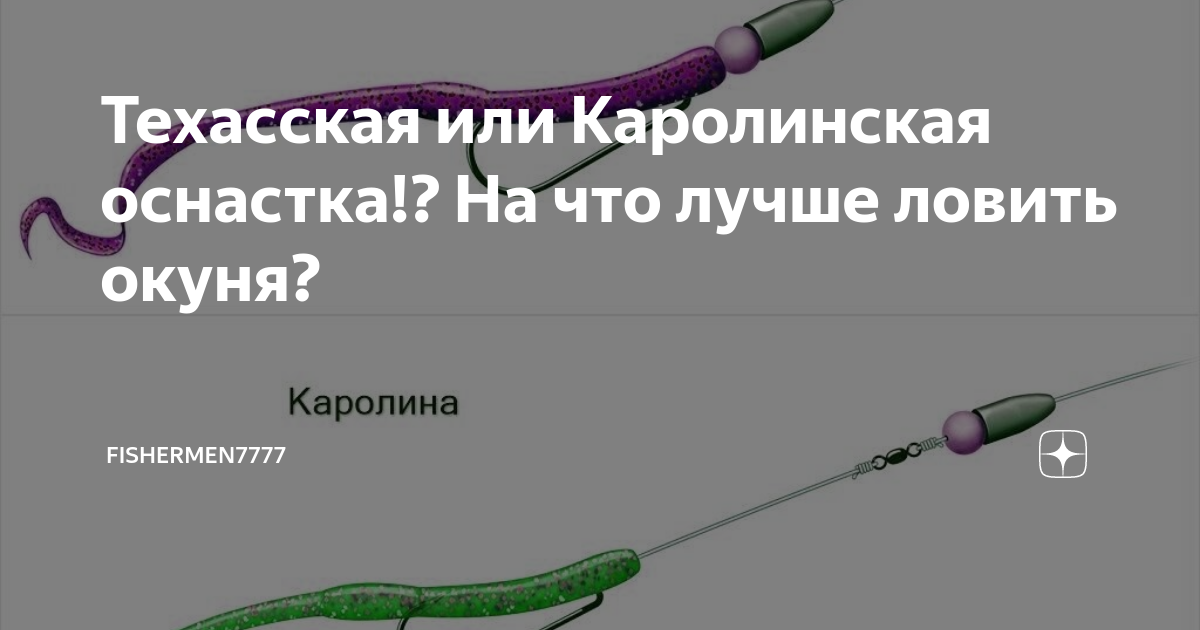 Каролинская оснастка на окуня Техасская или Каролинская оснастка!? На что лучше ловить окуня? fishermen7777 Дз